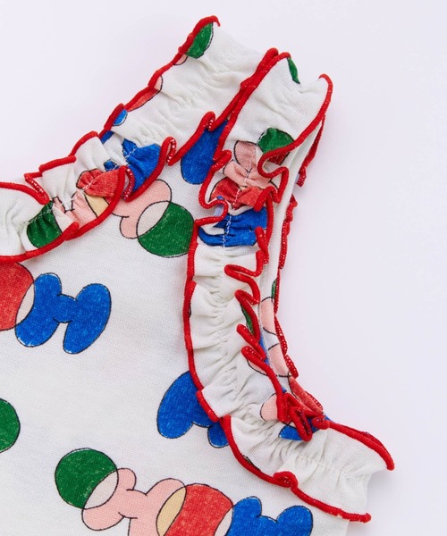 Ocean&Ground(オーシャン&グラウンド)の「ソウガラフリルノースリーブワンピース(ワンピース・キッズ・ブルー/ブラック/マルチ・90/100/110/120/130/140)」の9枚目の写真