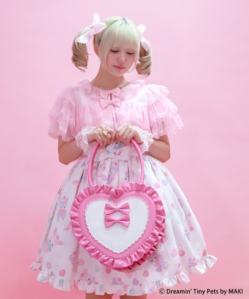 chalmiere 推し活ハートミディバッグ　ピンク 推し活ハートミディバッグ（トートバッグ）｜Chalmiere（シャ