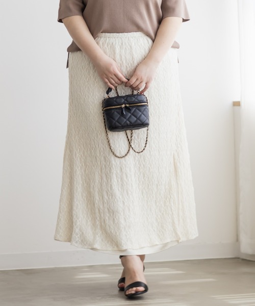 CLETTE（クレット）の「3WAYサテン＆レーススカート（スカート・レディース・ブラウン/ブラック/アイボリー・4L/3L/LL）」の20枚目の写真