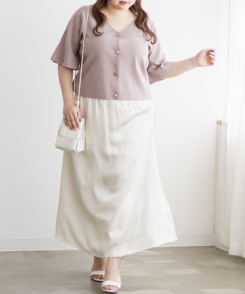 CLETTE（クレット）の「3WAYサテン＆レーススカート（スカート・レディース・ブラウン/ブラック/アイボリー・4L/3L/LL）」の18枚目の写真