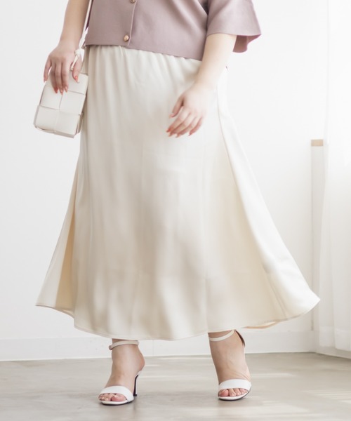 CLETTE（クレット）の「3WAYサテン＆レーススカート（スカート・レディース・ブラウン/ブラック/アイボリー・4L/3L/LL）」の19枚目の写真