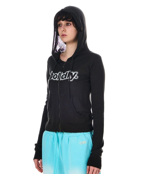 BEEDEN(ビーデン)の「PRINT KNIT ZIP HOODIE(Tシャツ/カットソー・レディース・カーキ/レッド・FREE)」の21枚目の写真