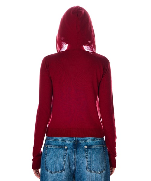 BEEDEN(ビーデン)の「PRINT KNIT ZIP HOODIE(Tシャツ/カットソー・レディース・カーキ/レッド・FREE)」の10枚目の写真