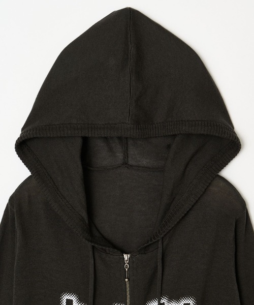 BEEDEN(ビーデン)の「PRINT KNIT ZIP HOODIE(Tシャツ/カットソー・レディース・カーキ/レッド・FREE)」の17枚目の写真