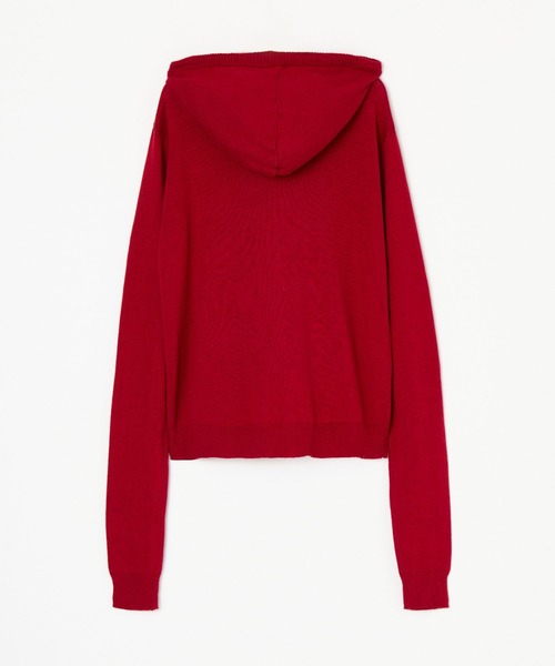 BEEDEN(ビーデン)の「PRINT KNIT ZIP HOODIE(Tシャツ/カットソー・レディース・カーキ/レッド・FREE)」の3枚目の写真