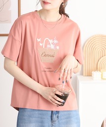BRODIAEA かごバッグデザイン半袖Tシャツ