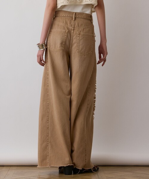 GRACE CONTINENTAL（グレースコンチネンタル）の「フリンジバギーパンツ（その他パンツ・レディース・チャコールグレー/ベージュ/ピンク・36/38）」の20枚目の写真