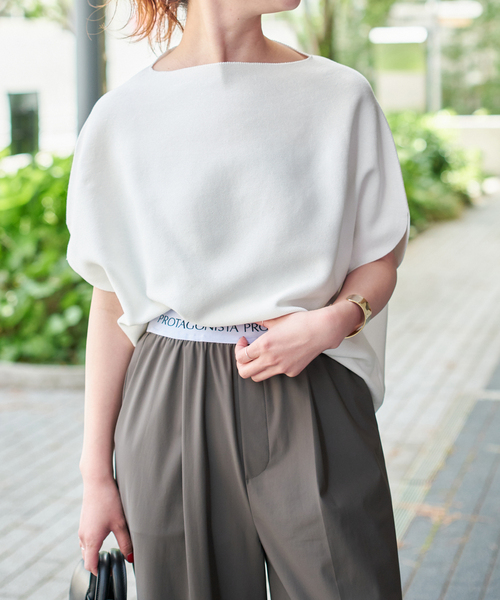 スピック＆スパン/Spick & Span ボートネックニュアンスプルオーバー