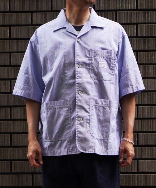 BROOKLYN OVERALL(ブルックリンオーバーオール)の「コードレーンワークシャツ(シャツ/ブラウス・メンズ・イエロー/ブルー/チャコールグレー・LARGE/MEDIUM)」の2枚目の写真