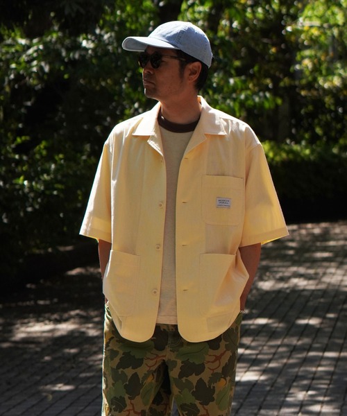 BROOKLYN OVERALL(ブルックリンオーバーオール)の「コードレーンワークシャツ(シャツ/ブラウス・メンズ・イエロー/ブルー/チャコールグレー・LARGE/MEDIUM)」の21枚目の写真