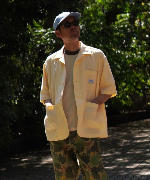 BROOKLYN OVERALL(ブルックリンオーバーオール)の「コードレーンワークシャツ(シャツ/ブラウス・メンズ・イエロー/ブルー/チャコールグレー・LARGE/MEDIUM)」の22枚目の写真