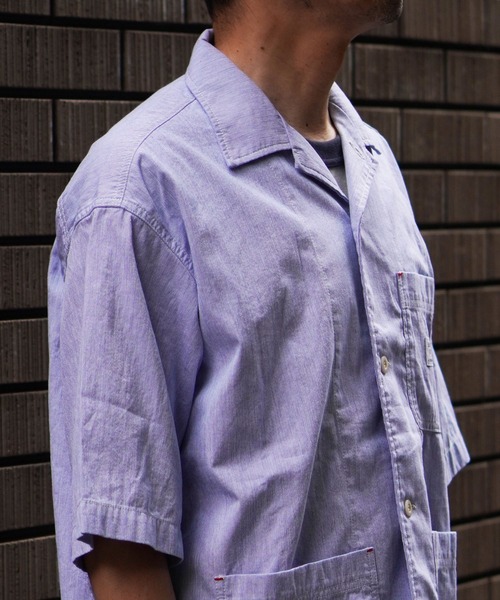 BROOKLYN OVERALL(ブルックリンオーバーオール)の「コードレーンワークシャツ(シャツ/ブラウス・メンズ・イエロー/ブルー/チャコールグレー・LARGE/MEDIUM)」の4枚目の写真