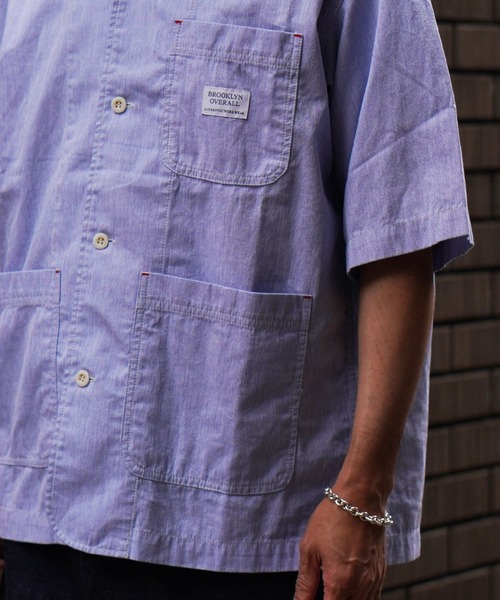 BROOKLYN OVERALL(ブルックリンオーバーオール)の「コードレーンワークシャツ(シャツ/ブラウス・メンズ・イエロー/ブルー/チャコールグレー・LARGE/MEDIUM)」の5枚目の写真