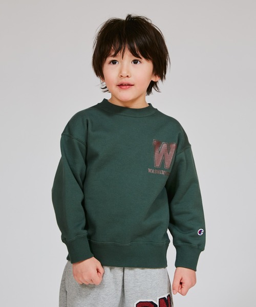 Champion(チャンピオン)の「【Champion/チャンピオン】キッズ クルーネックスウェットシャツ(スウェット・キッズ・ネイビー/オートミール/パープル系その他/ダークグリーン系・100/110/130/140/150/160/120)」の3枚目の写真