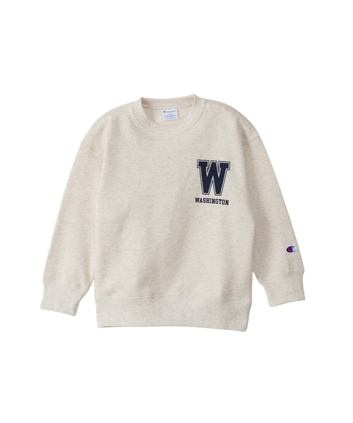 Champion(チャンピオン)の「【Champion/チャンピオン】キッズ クルーネックスウェットシャツ(スウェット・キッズ・ネイビー/オートミール/パープル系その他/ダークグリーン系・100/110/130/140/150/160/120)」の2枚目の写真
