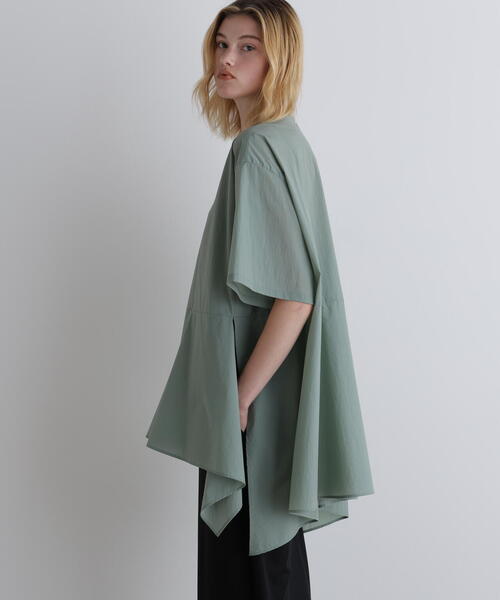 LE PHIL（ルフィル）の「◆ナイロンストレッチブラウス（シャツ/ブラウス・レディース・グリーン/ブラウン/ベージュ・F）」の9枚目の写真