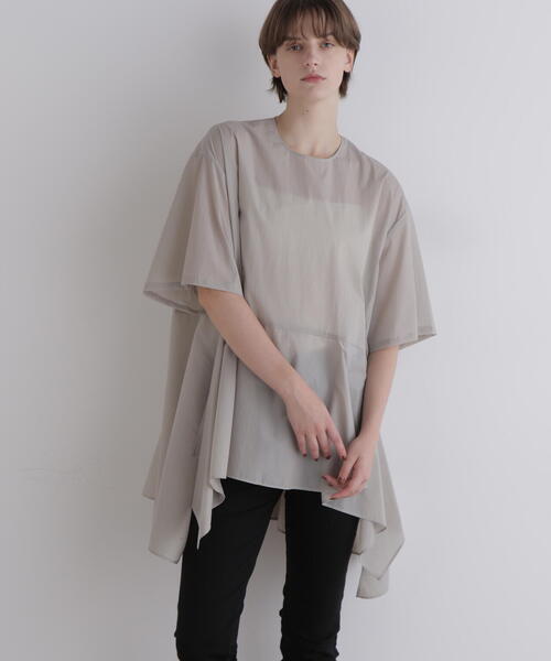 LE PHIL（ルフィル）の「◆ナイロンストレッチブラウス（シャツ/ブラウス・レディース・グリーン/ブラウン/ベージュ・F）」の2枚目の写真