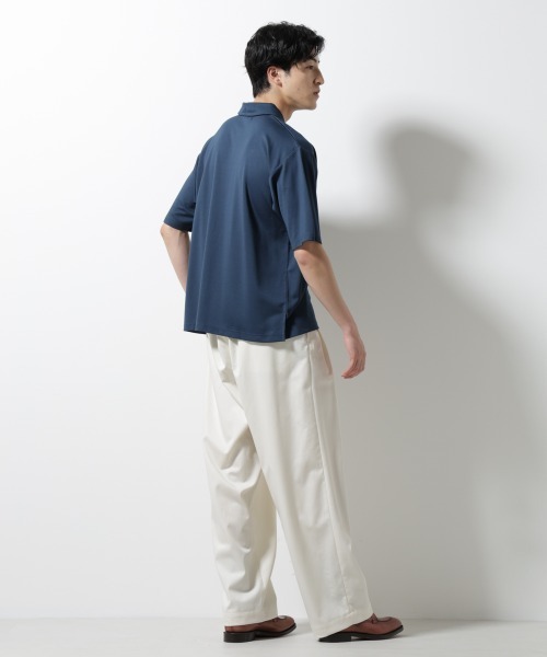 NANO universe(ナノユニバース)の「ポンチポロシャツ半袖(ポロシャツ・メンズ・ネイビー/モカ/スミクロ・M/L)」の22枚目の写真