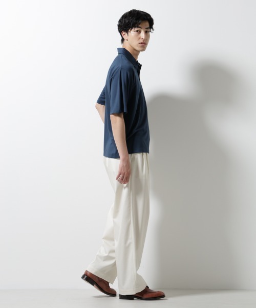 NANO universe(ナノユニバース)の「ポンチポロシャツ半袖(ポロシャツ・メンズ・ネイビー/モカ/スミクロ・M/L)」の21枚目の写真