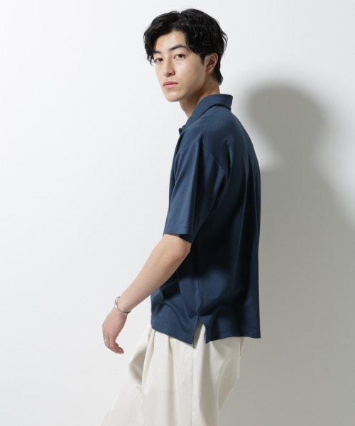 NANO universe(ナノユニバース)の「ポンチポロシャツ半袖(ポロシャツ・メンズ・ネイビー/モカ/スミクロ・M/L)」の17枚目の写真