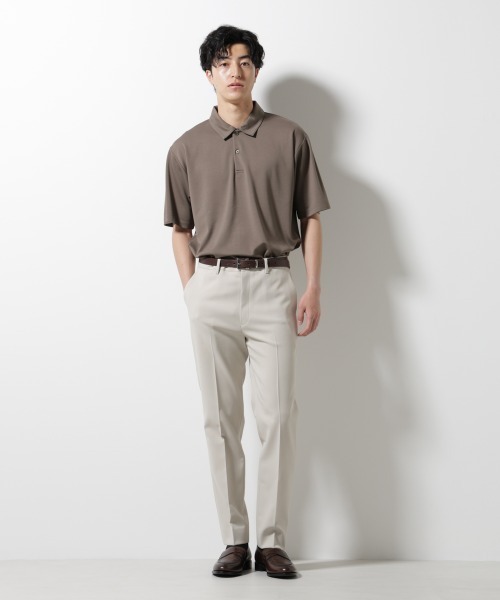 NANO universe(ナノユニバース)の「ポンチポロシャツ半袖(ポロシャツ・メンズ・ネイビー/モカ/スミクロ・M/L)」の12枚目の写真