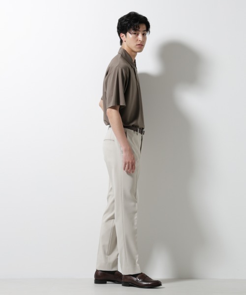 NANO universe(ナノユニバース)の「ポンチポロシャツ半袖(ポロシャツ・メンズ・ネイビー/モカ/スミクロ・M/L)」の14枚目の写真