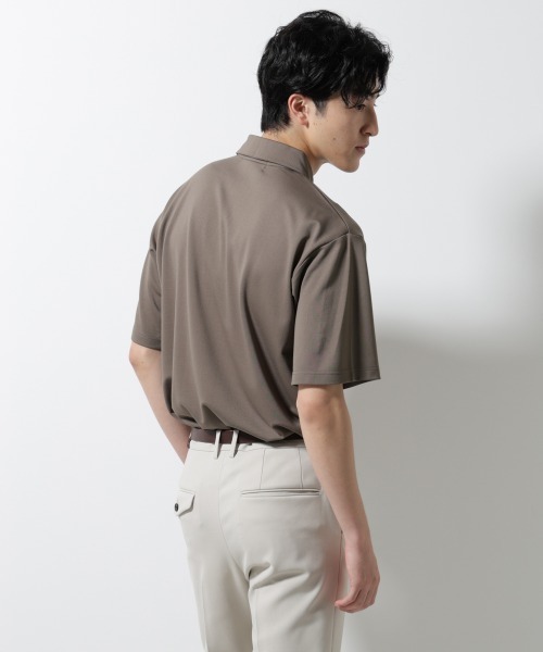 NANO universe(ナノユニバース)の「ポンチポロシャツ半袖(ポロシャツ・メンズ・ネイビー/モカ/スミクロ・M/L)」の11枚目の写真