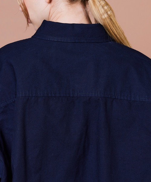 DOUBLE STANDARD CLOTHING(ダブルスタンダードクロージング)の「ミリタリーポプリン ジャケット(シャツ/ブラウス・レディース・ダークネイビー/カーキ・FREE)」の19枚目の写真
