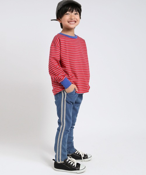 DILASH(ディラッシュ)の「デニム裏毛サイドラインパンツ(その他パンツ・キッズ・ブルー/ネイビー・140/130/120/110/100/90/80)」の7枚目の写真