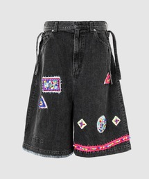 anrealage homme（アンリアレイジオム）の「BEADS HAND DRAWING CROPPED DENIM PANTS（デニムパンツ）」