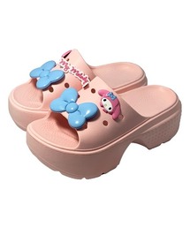 【Sanrio】[SA1134]サンリオキャラクターズBIGリボン付き厚底ヒールサンダル(MA)