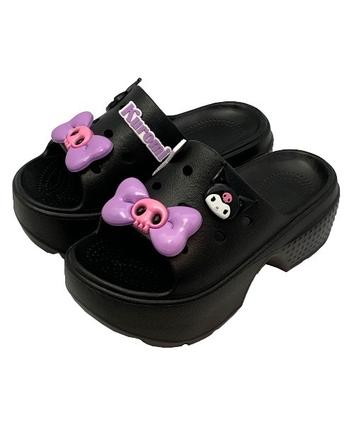 VIBGYOR（ヴィブジョー）の「【Sanrio】[SA1134]サンリオキャラクターズBIGリボン付き厚底ヒールサンダル(MA)（サンダル・レディース・パープル/ピンク/ホワイト/ブラック・L/M）」の4枚目の写真