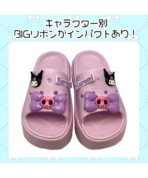 VIBGYOR（ヴィブジョー）の「【Sanrio】[SA1134]サンリオキャラクターズBIGリボン付き厚底ヒールサンダル(MA)（サンダル・レディース・パープル/ピンク/ホワイト/ブラック・L/M）」の18枚目の写真