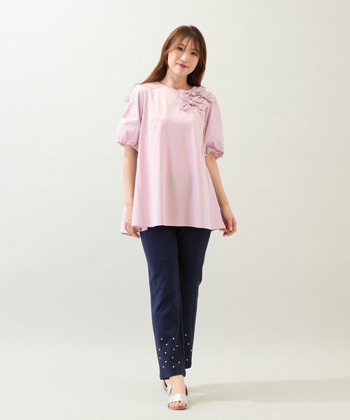 Rose Tiara(ローズティアラ)の「【定番人気/手洗いOK】パール調スタッズレギンスパンツ(その他パンツ・レディース・ネイビー/ブラック・40/42/46)」の8枚目の写真