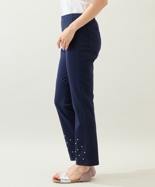 Rose Tiara(ローズティアラ)の「【定番人気/手洗いOK】パール調スタッズレギンスパンツ(その他パンツ・レディース・ネイビー/ブラック・40/42/46)」の10枚目の写真