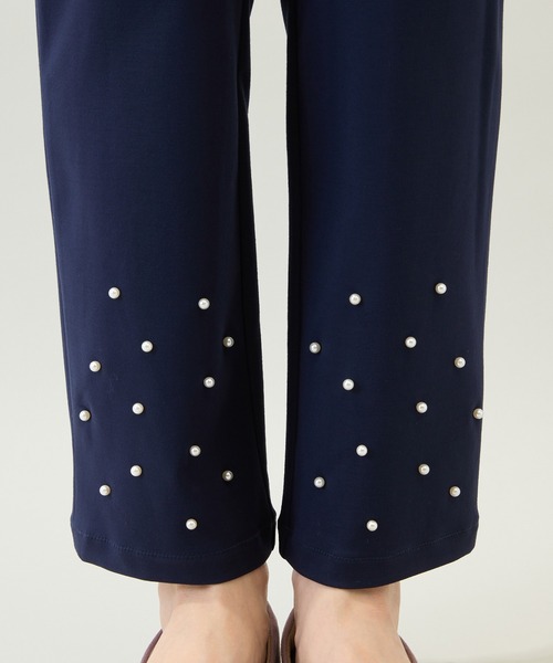 Rose Tiara(ローズティアラ)の「【定番人気/手洗いOK】パール調スタッズレギンスパンツ(その他パンツ・レディース・ネイビー/ブラック・40/42/46)」の18枚目の写真