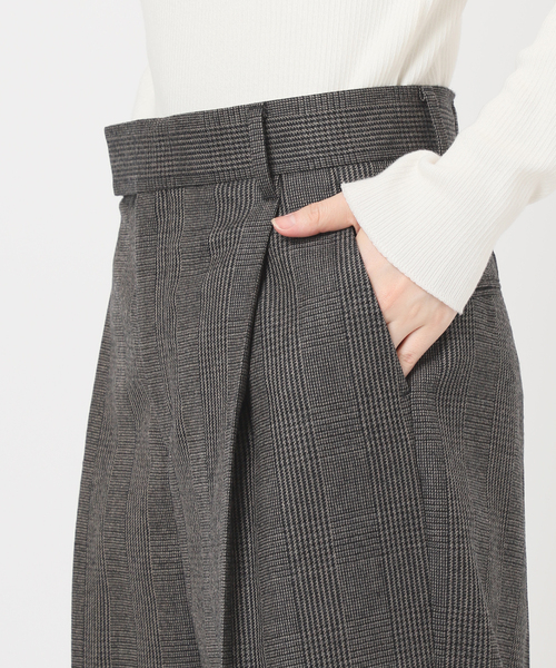 journal standard L'essage（ジャーナルスタンダードレサージュ）の「2/48チェックパンツ（スラックス・レディース・ブラウン/チョコ・38/36）」の21枚目の写真