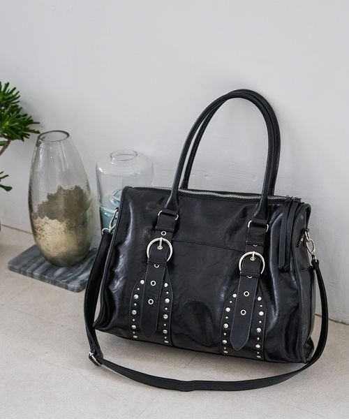 ジーナシス　アンティークレザートートバッグ　黒 楽天市場】【SALE／50%OFF】アンティークフェイクレザートート