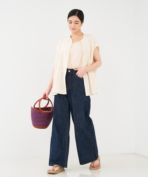 collex（コレックス）の「ニャリガバスケット ニケチェック S ライラック（かごバッグ・レディース・ライラック・S）」の6枚目の写真