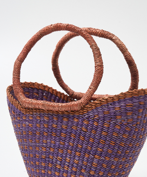 collex（コレックス）の「ニャリガバスケット ニケチェック S ライラック（かごバッグ・レディース・ライラック・S）」の13枚目の写真