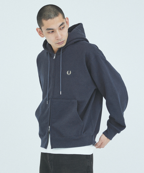 FRED PERRY（フレッドペリー）の「FRED PERRY / フレッドペリー 別注 フーディ スウェット（パーカー・メンズ・ネイビー/ブラック系その他/サックスブルー・LARGE/MEDIUM）」の18枚目の写真