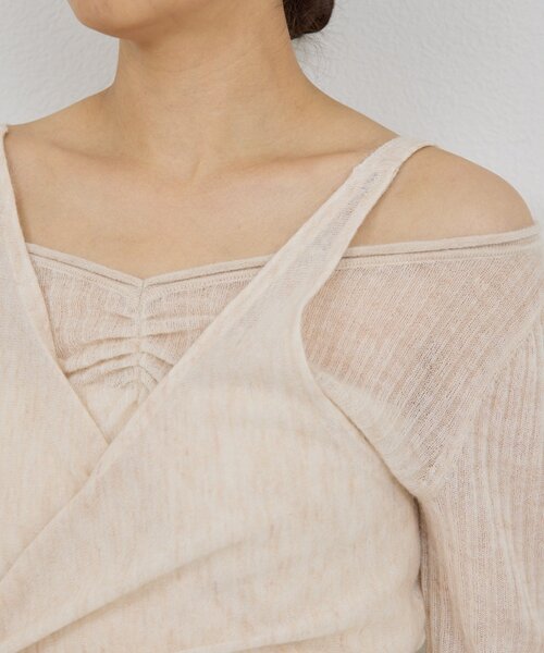 アンサンブル対応】カシュクールニット（ニット/セーター