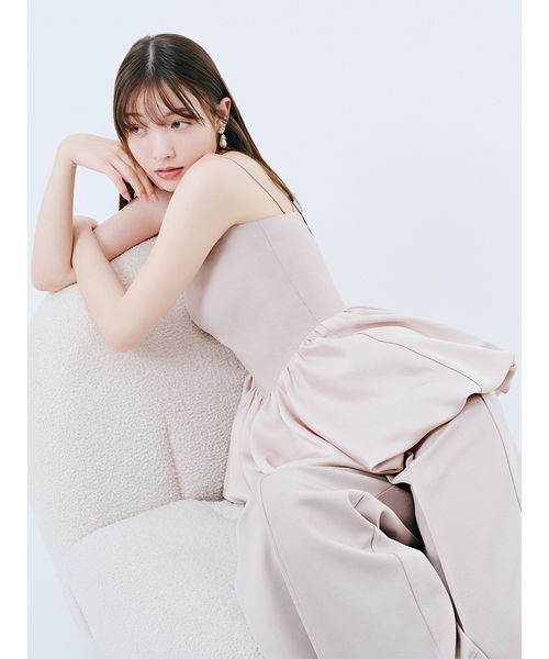 WEB限定00サイズ】バルーンペプラムボンディングセットアップ（つなぎ