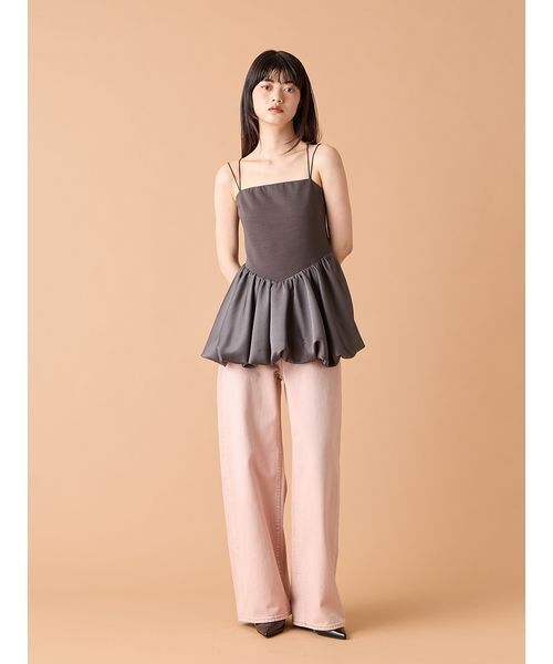 WEB限定00サイズ】バルーンペプラムボンディングセットアップ