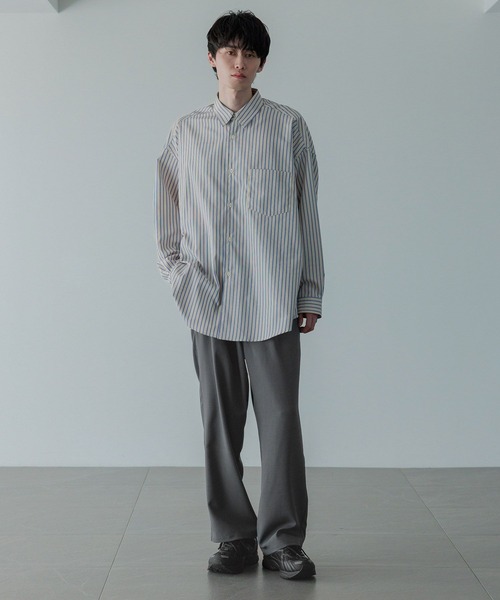 LOWRYS FARM（ローリーズファーム）の「【LFM(U)】ＢＲＯＡＤＳＴＲＩＰＥＳＨＩＲＴ　 581710（シャツ/ブラウス・メンズ・ブルー/ベージュ・MEDIUM/LARGE）」の8枚目の写真