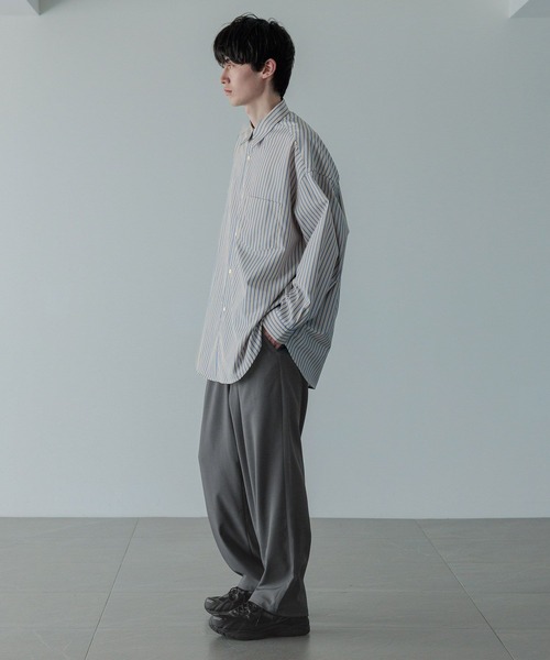 LOWRYS FARM（ローリーズファーム）の「【LFM(U)】ＢＲＯＡＤＳＴＲＩＰＥＳＨＩＲＴ　 581710（シャツ/ブラウス・メンズ・ブルー/ベージュ・MEDIUM/LARGE）」の9枚目の写真