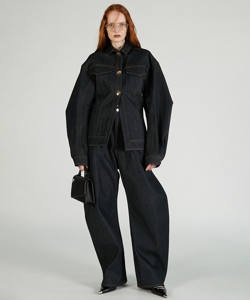 Pre-Order】ハイウエストカーブデニム / High-waisted Curved Denim