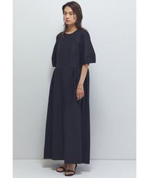 プルミエアロンディスモン 24SS バンドカラー ギャザーワンピース プルミエアロンディスモン 24SS バンドカラー ギャザー