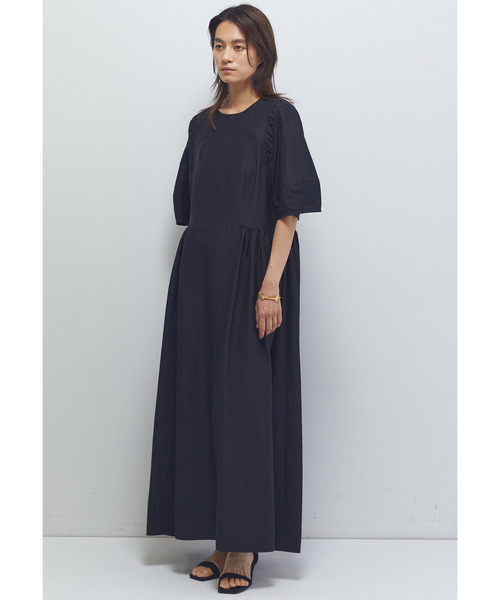 1er Arrondissement(プルミエアロンディスモン)の「ショルダーギャザーワンピース(ドレス・レディース・オレンジ系その他/ブラック系その他3・FREE)」の10枚目の写真