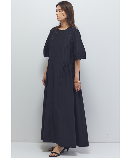 1er Arrondissement(プルミエアロンディスモン)の「ショルダーギャザーワンピース(ドレス・レディース・オレンジ系その他/ブラック系その他3・FREE)」の14枚目の写真